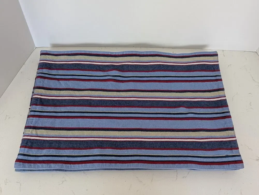 8 Placemats Double sided Coastal Nautical Americana Multi tonal Striped